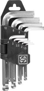 Kulcs készlet Strend Pro HK0044, 9 részes, Hex S1, gömbfejes Imbusz