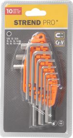 Sada kľúčov Strend Pro HK0031, 10 dielna, Hex, zástrčná, Imbus