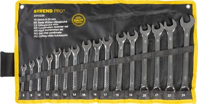 Wrench Set Strend Pro HR31585, combination, 16-piece, Cr-V, 8-24 mm