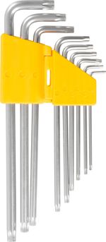 Kulcs készlet Strend Pro HK7008, 9 részes, T10-T50, Torx, Cr-V, belső