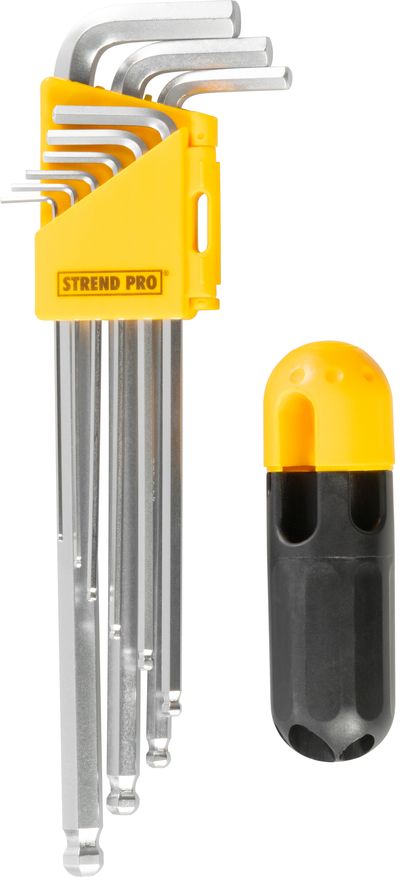 Wrench Set Strend Pro HK7007, 9-piece, Hex, Cr-V, L-key, Allen with ball end