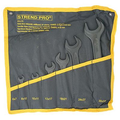 Wrench Set Strend Pro HR34181, open-end, 7-piece, DIN895, 6-32 mm