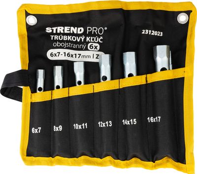 Csőkulcs Strend Pro, 6x7-16x17 mm, kétoldalas, Zn, 6 db-os készlet