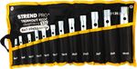 Wrench Strend Pro, 6x7-30x32 mm, tubular, double-ended, Zinc, set 12 pcs
