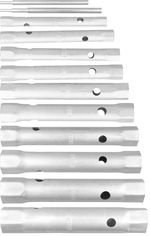 Kľúč Strend Pro, 6x7-30x32 mm, trúbkový, obojstranný, Zn, set 12 ks