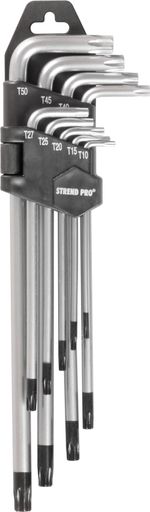 Sada kľúčov Strend Pro HK0259, 9 dielna, T10-T50, Torx, zástrčná