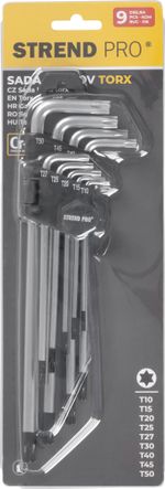 Wrench Set Strend Pro HK0259, 9-piece, T10-T50, Torx, L-key