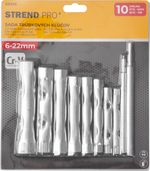 Csőkulcskészlet Strend Pro WT3008, 10 részes, 6-22 mm