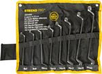 Wrench Set Strend Pro HR32581, 8-piece, Cr-V, 6-22 mm, box-end, 75° offset