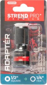 Adaptér Strend Pro Premium, rázový, Cr-V, z 1/2" na 1/4"