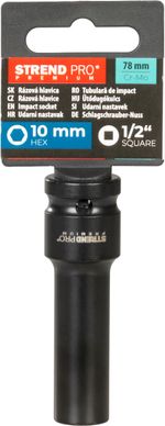 Extension Strend Pro Premium, impact, extended, 1/2", hex, CrMO, 10 mm