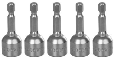 Fej mágnessel Strend Pro MS84, 13 mm, 1/4", mágneses bit tartó, csomag 5 db