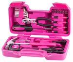 Tool Set LADIES PINK SET01, for women, 39-piece, pink, in case