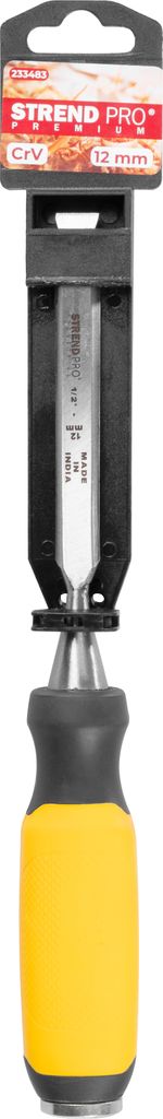 Chisel Strend Pro Premium, for wood, Bi-material handle, 12 mm