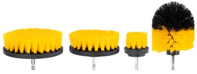 Strend Pro, kefekészlet, tisztítókefe, fúróba, 4 részes