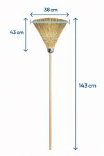 Metla MagicHome, ciroková, veľká, 5x šitá, s plastovým krytom, 31x41x88 cm