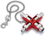 Key KNIPEX 00 11 06, 90 mm, for distribution cabinets, Universal
