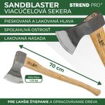 Sekera Strend Pro A613B Sandblaster 1250 g, drevená násada 700 mm