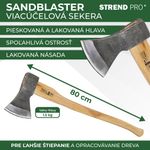 Axe Strend Pro A613B Sandblaster, 1500 g, wooden handle 800 mm