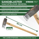 Axe Strend Pro A6441 Sandblaster, 2500 g, splitting maul, wooden handle 900 mm