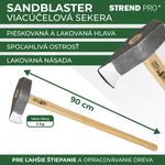 Sekera Strend Pro A6441 Sandblaster 3000 g, štiepacia, káľačka, drevená násada 900 mm