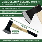Fejsze Strend Pro OrgA613 Economy, 1600 g, CNToon, fa nyél 900 mm