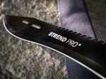 Bozótvágó Strend Pro Tactical, tokkal, fűrésszel, kézvédővel, fekete, 61 cm
