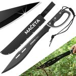 Bozótvágó Strend Pro Tactical, tokkal, fűrésszel, kézvédelemmel, fekete, 61 cm