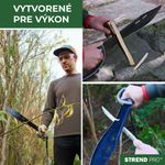 Bozótvágó Strend Pro Tactical, tokkal, fűrésszel, kézvédelemmel, fekete, 61 cm