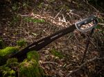 Bozótvágó Strend Pro Tactical, tokkal, fűrésszel, kézvédelemmel, fekete, 61 cm