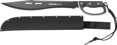 Bozótvágó Strend Pro Tactical, tokkal, fűrésszel, kézvédővel, fekete, 61 cm