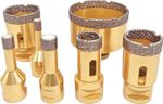 Strend Pro gyémánt körkivágó készlet, 8 - 68 mm, M14, alumínium doboz, 7 db-os készlet