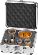 Sada vyrezávačov Strend Pro, diamantová, 8 - 68 mm, M14, hliníkový box. sada 7 ks