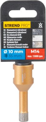 Magfúró Strend Pro, gyémánt, korona, M14, 10 mm