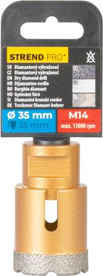 Magfúró Strend Pro, gyémánt, korona, M14, 35 mm