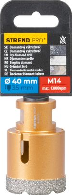 Magfúró Strend Pro, gyémánt, korona, M14, 40 mm