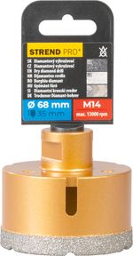 Magfúró Strend Pro, gyémánt, korona, M14, 68 mm