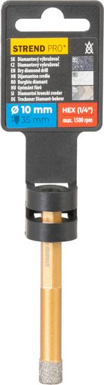 Körkivágó Strend Pro, gyémánt, fúrókorona, HEX 1/4", 10 mm