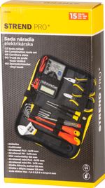 Sada náradia Strend Pro CMT-05.0215 • 15 dielna, elektrikárska + multimeter, v brašni