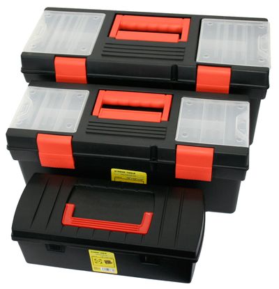 Plastic tool box set  3 boxes (570mm, 450mm, 400mm)
