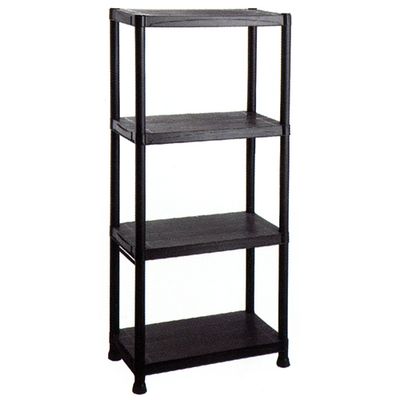Polc Racks RA3071, műanyag, 4 polcos, 600x300x1350 mm, max. 20 kg/polc