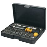 Bit és dugókulcs készlet YF40085, 42 részes, T-csavarhúzóval és flexibilis hosszabbítóval, Cr-V