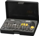 Bit and Socket Set YF40085, 42-piece, with T-handle screwdriver and flexible extension, Cr-V