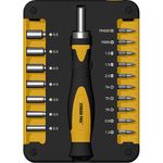 Bit and Socket Set Strend Pro WT536, 18-piece, with screwdriver
