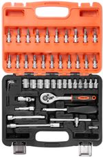 Szerszámkészlet Strend Pro S246, 46 részes, bőröndben, 1/4"
