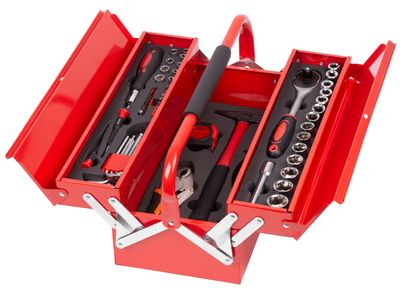 Szerszámkészlet Strend Pro S264, 64 részes, fémtokban, 1/2" + 1/4"