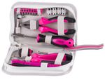 Tool Set LADIES PINK SET12, for women, 23-piece, pink, in bag