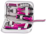 Tool Set LADIES PINK SET12, for women, 23-piece, pink, in bag