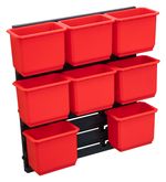 Dobozok QBRICK® Organizer pótalkatrész, ONE200, Organizer XL, TWO 9 részes készlet, falra