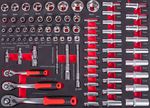 Tool drawer insert Strend Pro S239, 80-piece, socket wrenches and sockets, for workshop trolley